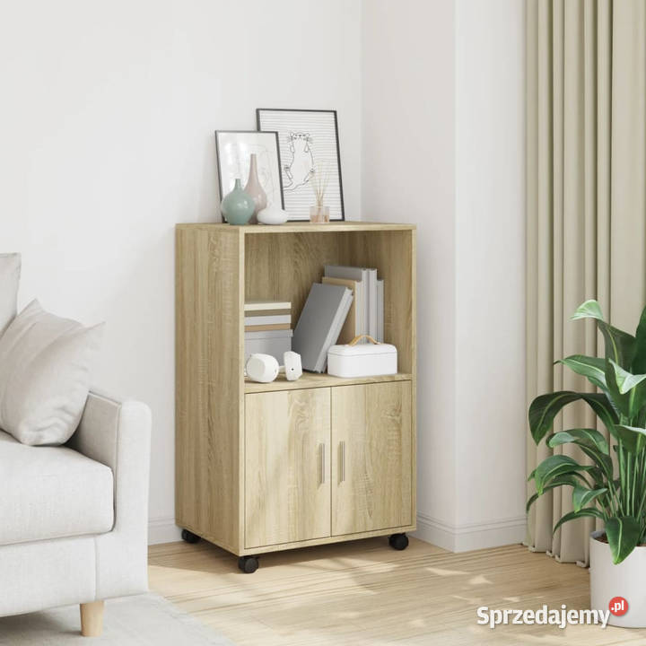 Szafka na kółkach dąb sonoma 55x40x91 WM853184 Dom i Ogród mazowieckie Warszawa
