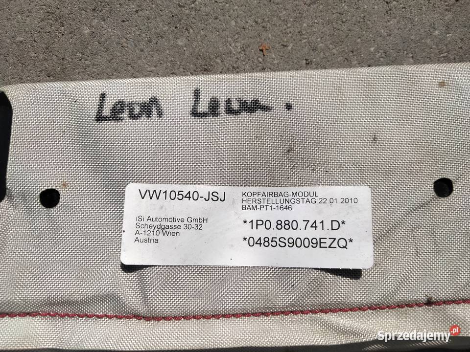 Kurtyna Prawa lewa Seat Leon II Lift 1P0880742D Pionki
