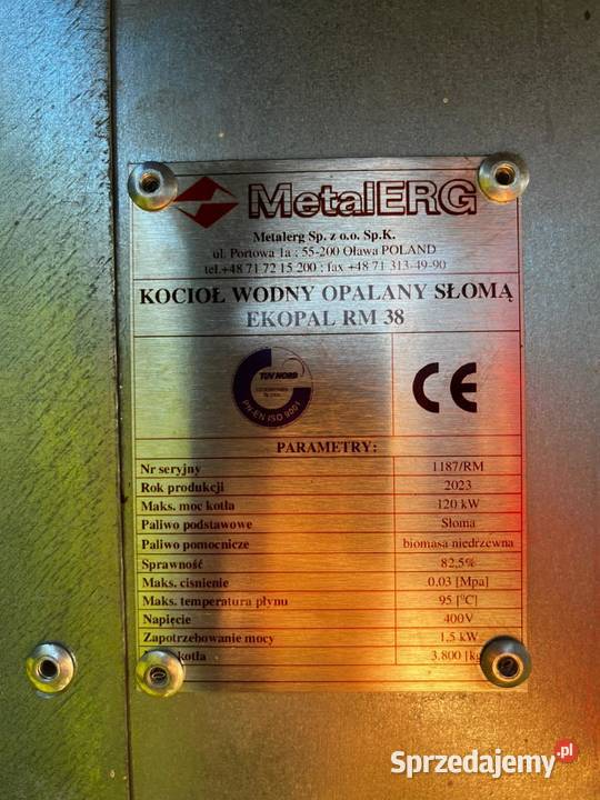 Piec na słomę nowy Jemielnica