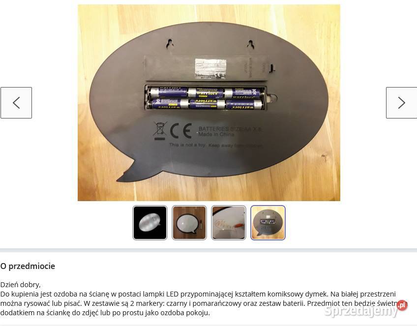 Ozdoba na ścianę Emoji Dymek z tekstem Lampa Pozostałe zachodniopomorskie sprzedam