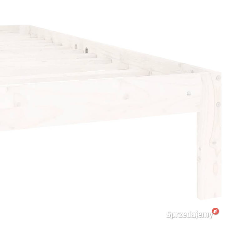 Rama łóżka biała lite drewno sosnowe 140 x 200 Łóżka sprzedam