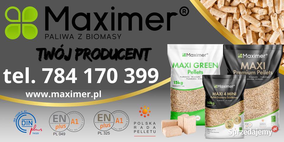 Pellet drzewny Maximer DIN A1 transport i