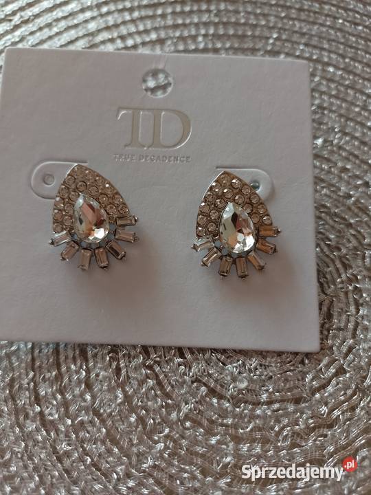 Wytworne Bogato zdobione kolczyki ślubne z Kraków