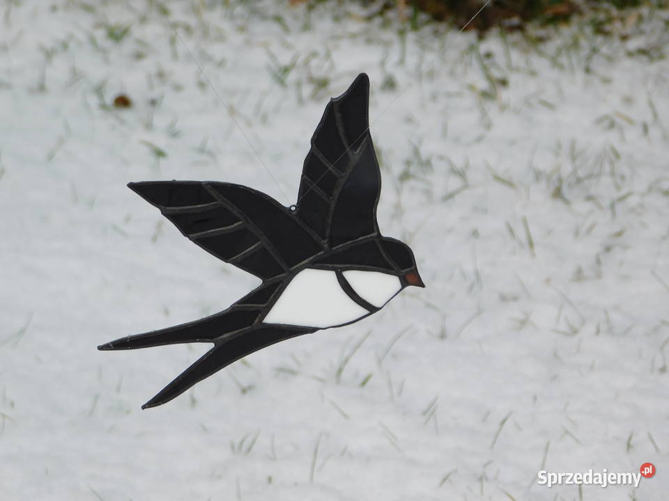 Witraż jaskółki witrażowe zawieszki na prezent wielkopolskie Bugaj