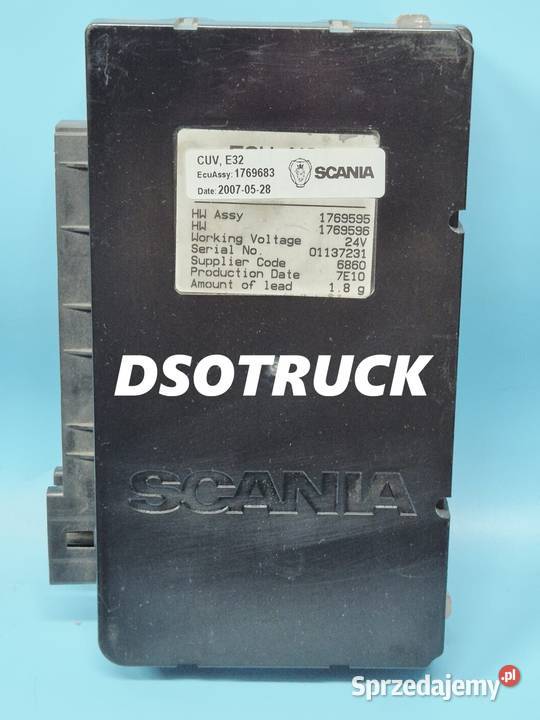 STEROWNIK KOMPUTER SWIATEL CUV SCANIA R 1769683 Zawichost