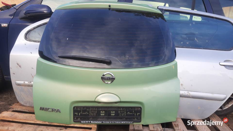 kompletna klapa bagażnika Nissan Micra K12 lak dolnośląskie Dębno