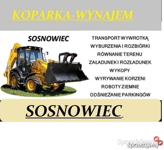 Koparka Mysłowice wynajem usługi koparką Sosnowiec