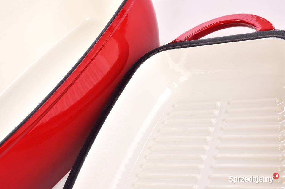 Duża masywna brytfanna z pokrywką grillową Warszawa