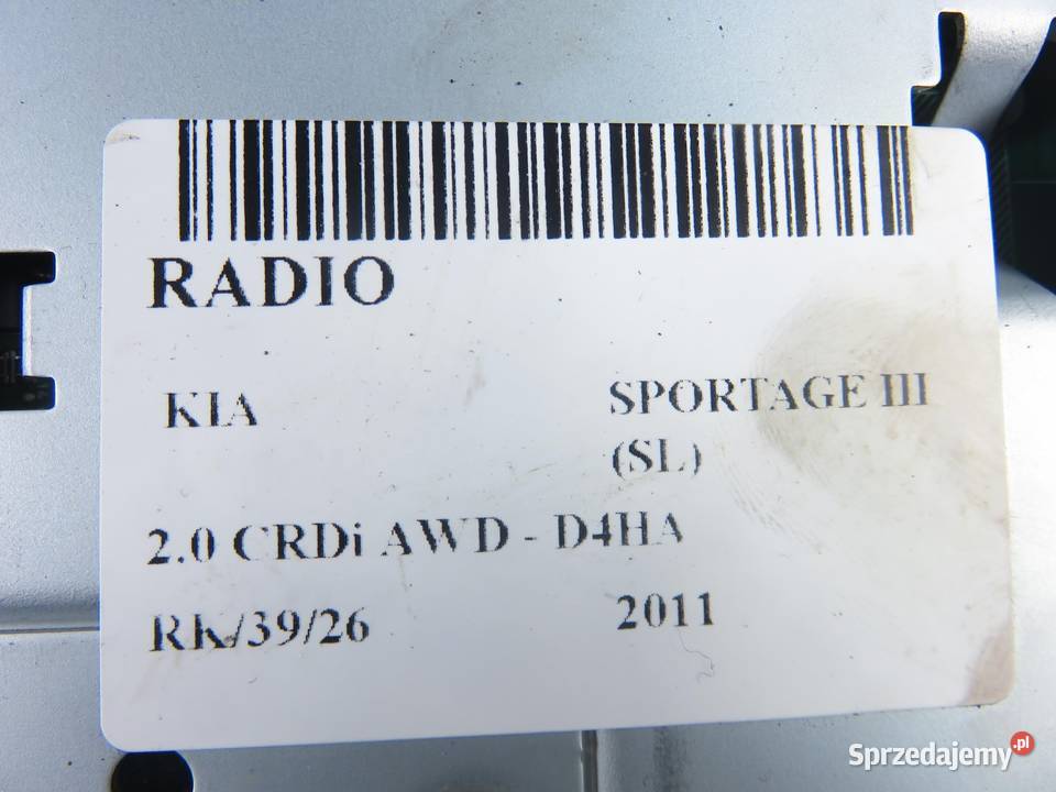 RADIO KIA SPORTAGE III SL 965603U500WK małopolskie