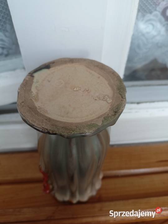 Wazon Fohr Art Deco szkliwo uranowe Kłodzko