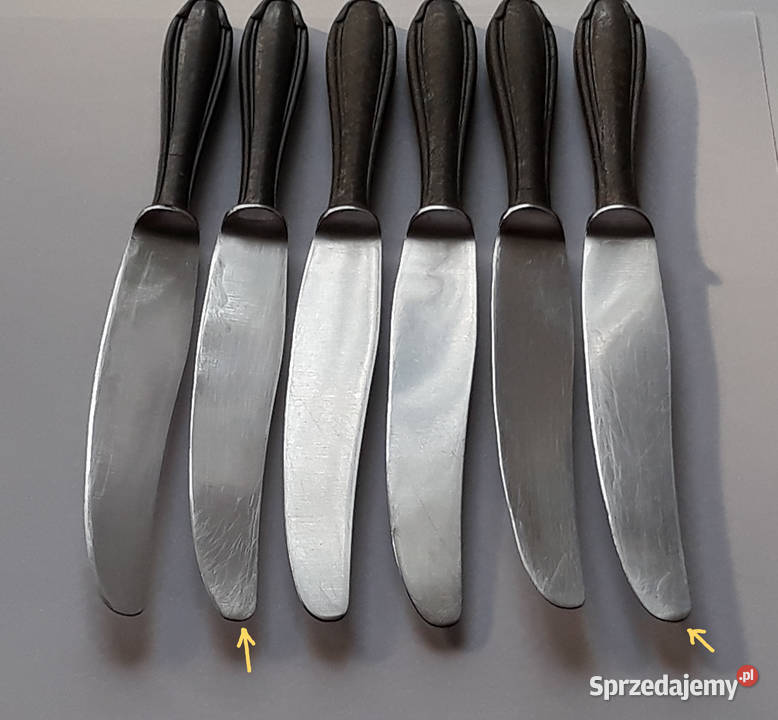 Noże obiadowe 2 BAKELIT Gerlach sztućce PRL sprzedam