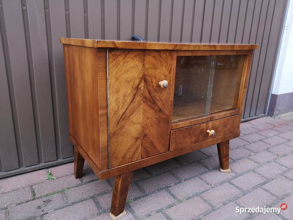 Komoda Szafka Stolik ARTDECO PRL Orzech Stary Swarzędz
