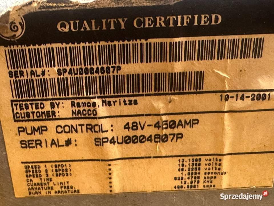 General Electric IC3645SP4U450N10 Hyster 48V