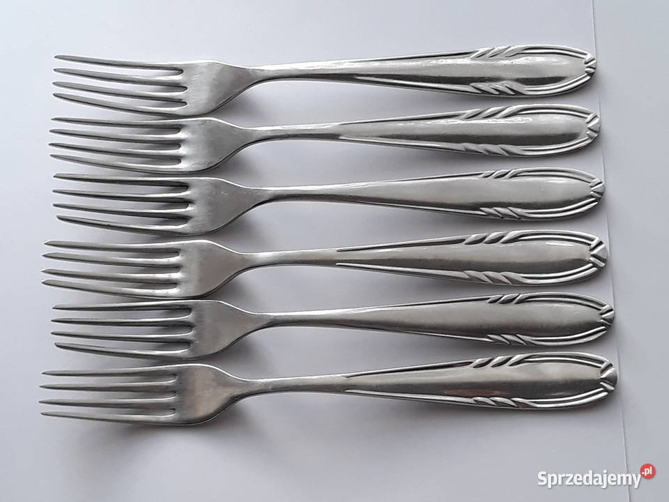 Widelce obiadowe 3 KŁOS Gerlach sztućce PRL śląskie Dąbrowa Górnicza