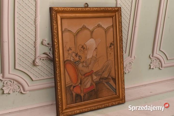 Marszałek Józef Piłsudski Karykatura Obraz Kraków