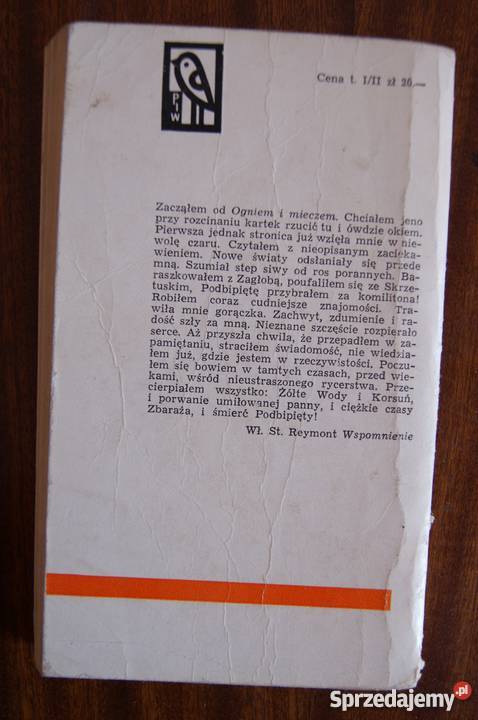 Henryk Sienkiewicz Ogniem i mieczem t II 1970 Parczew sprzedam