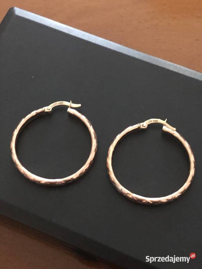 Złote kolczyki kółka koła Tarnowo Podgórne