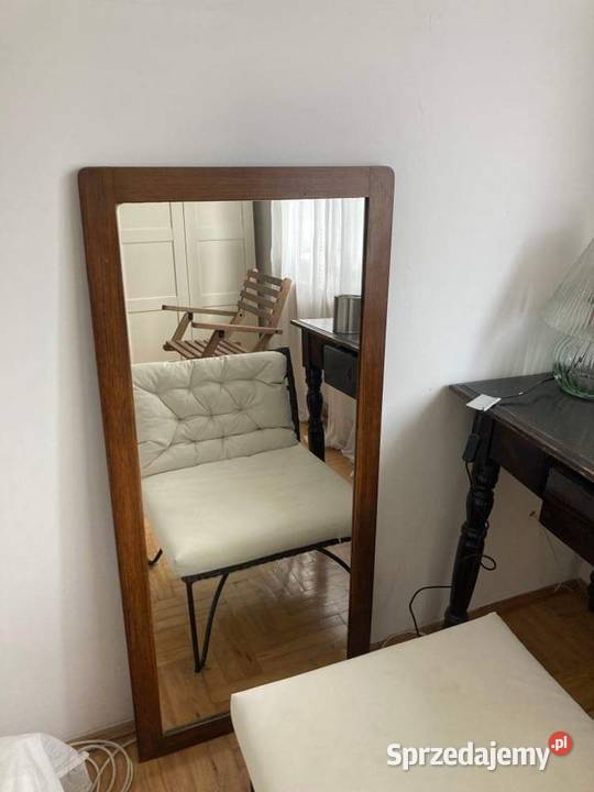 lustro w drewnianej ramie duże antyk Bochnia