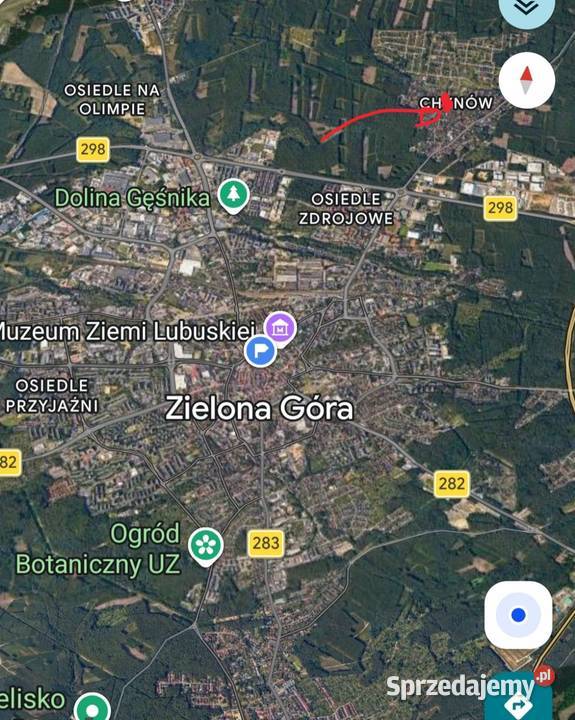 Działka w Zielonej Górze Chynów chłodna Sprzedaż Zielona Góra