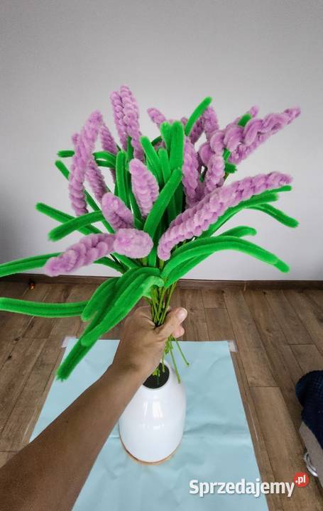 Ręcznie robiona LAWENDA z drucików wieczny małopolskie Kraków