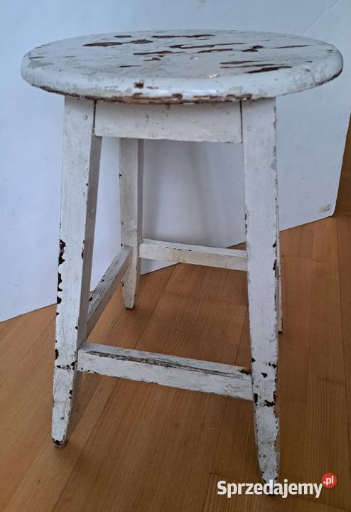 Taboret Drewniany Siedzisko Okrągłe 4 Nogi W Poznań