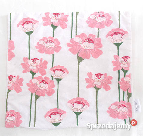 boho poszewka na poduszkę 45x45 kwiaty poszewka