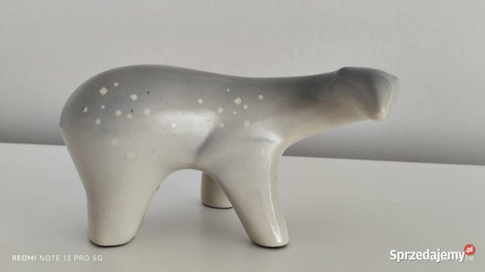 Figurka Porcelanowa Niedźwiedź Chodzież