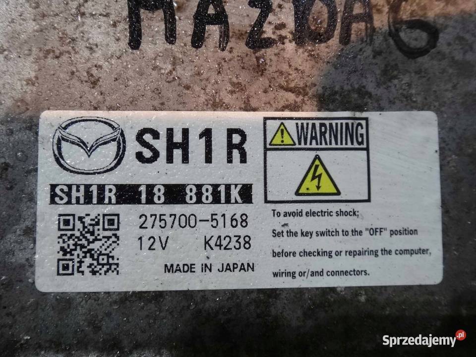 MAZDA 6 III GJ 22 D sterownik silnika SH1R18881K osobowe