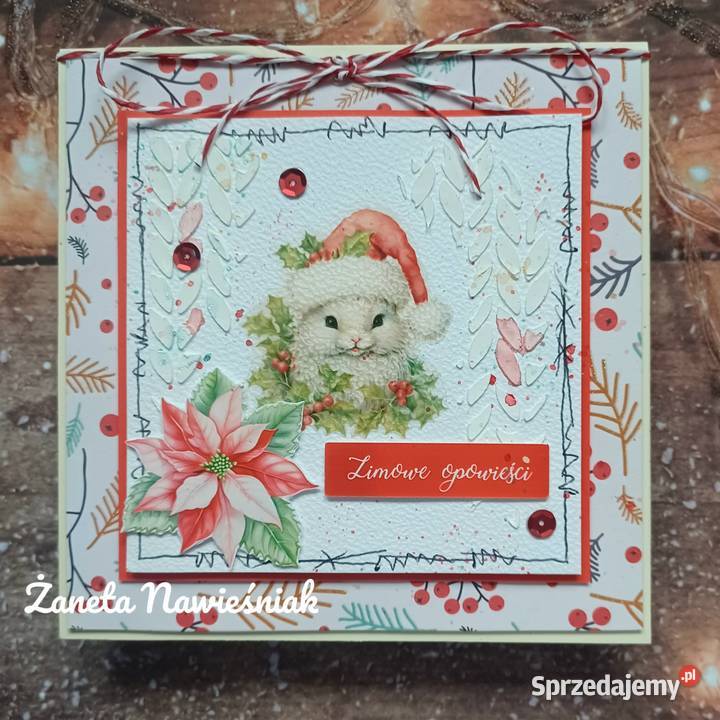Kartki świąteczne różne wzory rękodzieło małopolskie Mszana Dolna