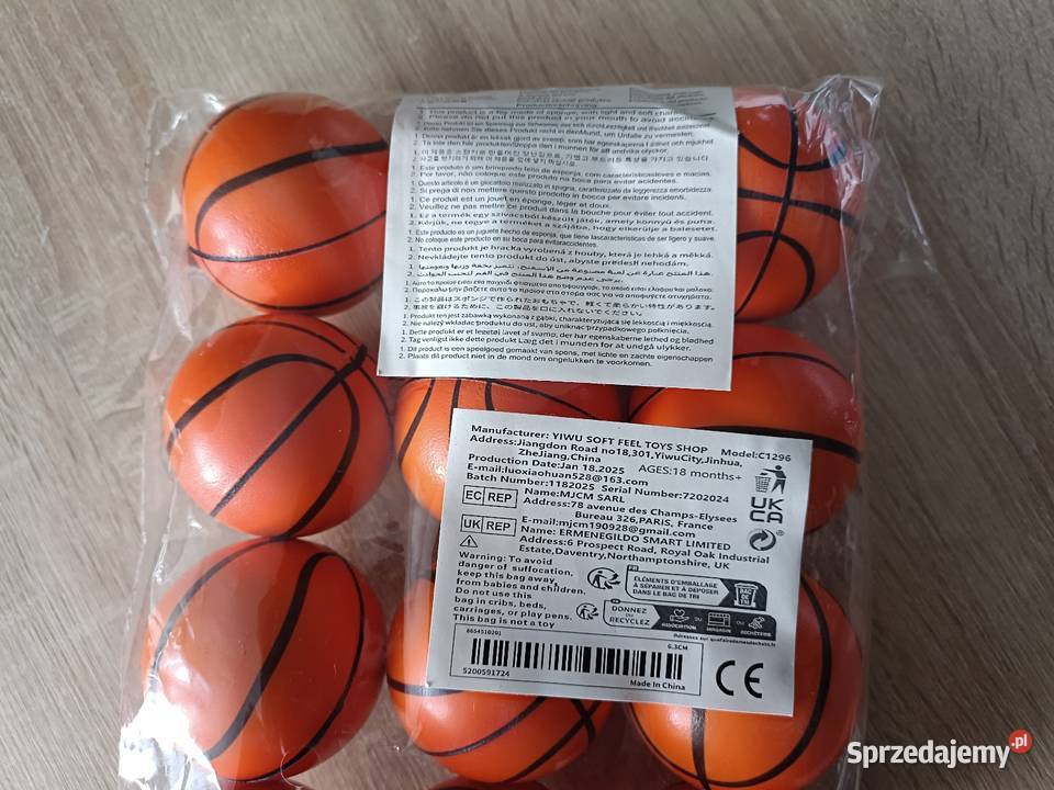 Piłeczki antystresowe piankowe 6 12