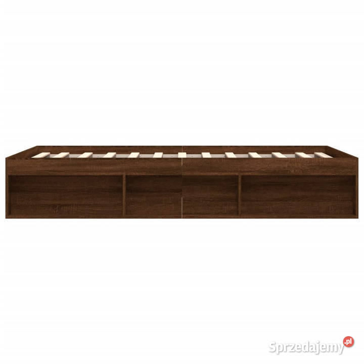 Rama łóżka brązowy dąb 140x200 WM3203865 Łóżka