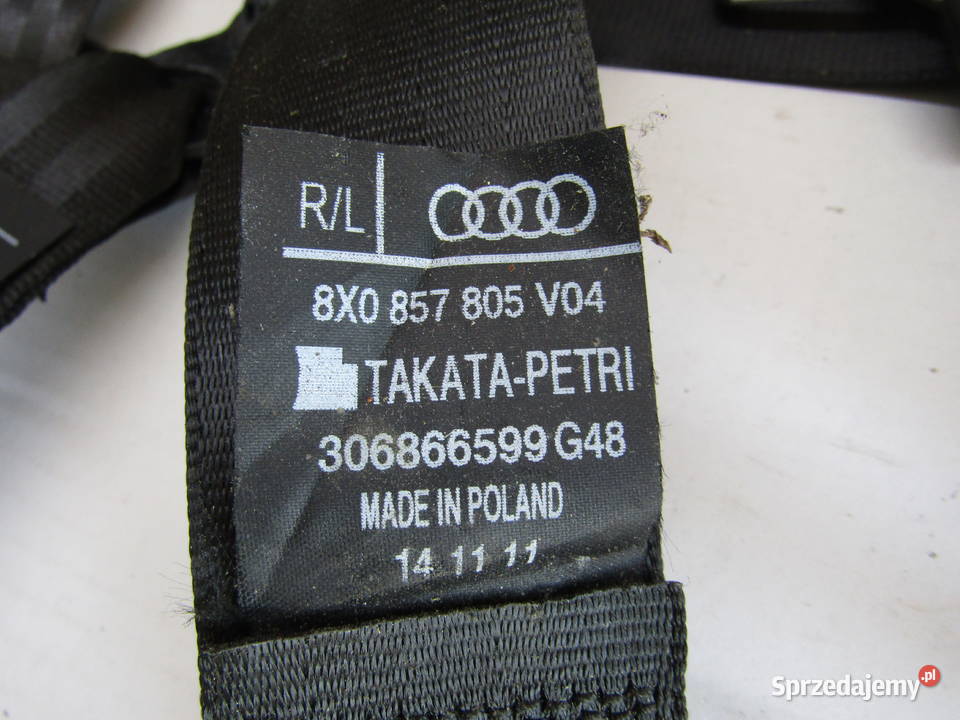 PASY BEZPIECZEŃSTWA TYLNE LEWY PRAWY AUDI A1 8X Mysłaków