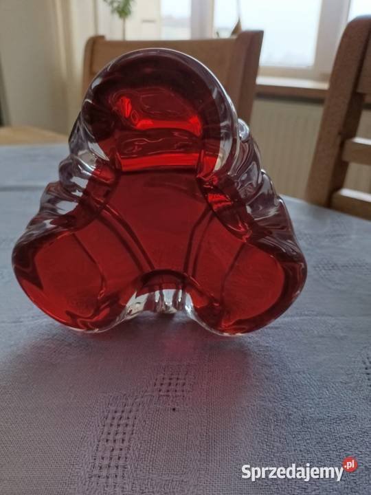 Murano rubinowa patera popielniczka Mirosławiec