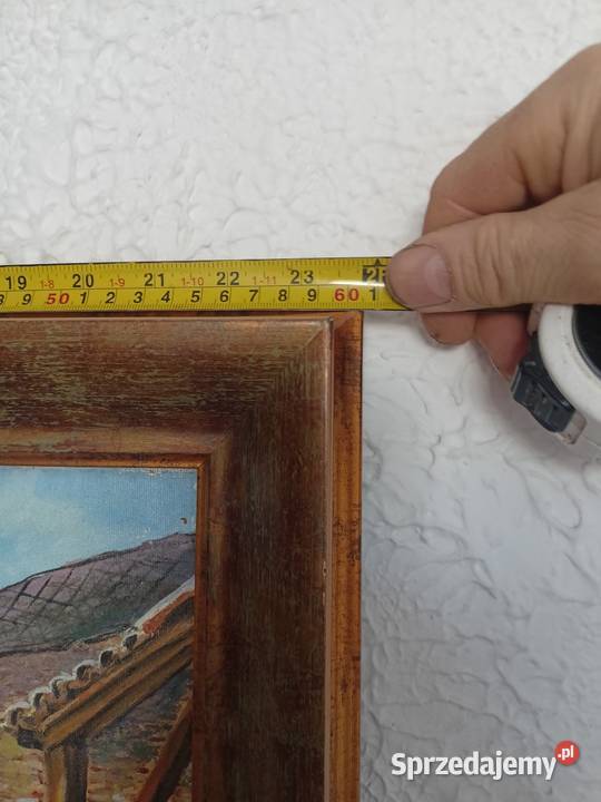 Obraz stary olejny ręcznie malowany Szczytno