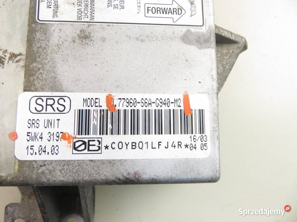 MODUŁ AIRBAG HONDA CIVIC VII 77960S6AG940M2