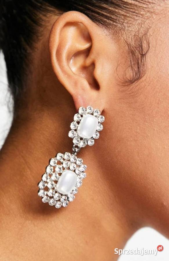 ASOS Bogato zdobione kolczyki ślubne z Londynu Kraków
