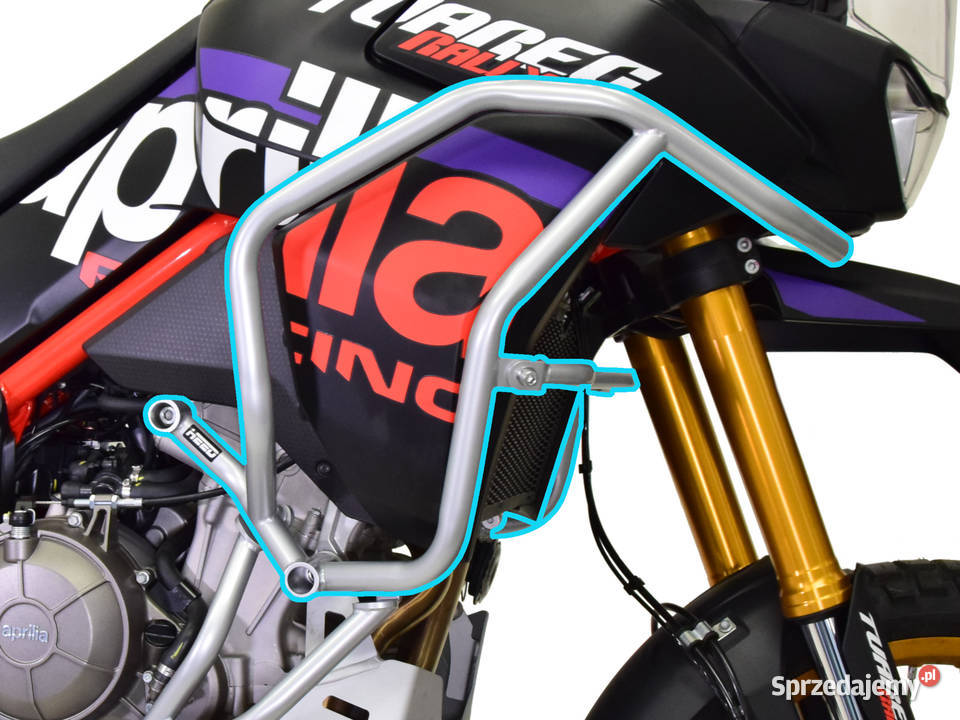Gmole do Aprilia Tuareg 660 Rally górne srebrne Akcesoria motocyklowe Częstochowa