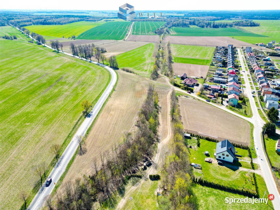 Działka Uzdowo 1280m2 asfalt