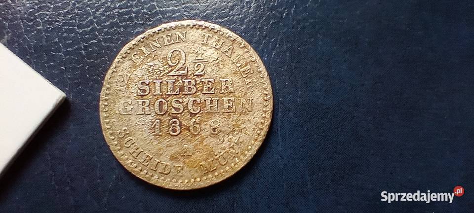 Stare monety 2 12 srebrnego grosza 1868 A Niemcy podkarpackie