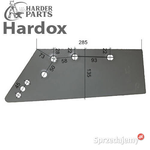 Lemiesz 300hektarów HARDOX 1115399L do pługa Części zamienne Suwałki