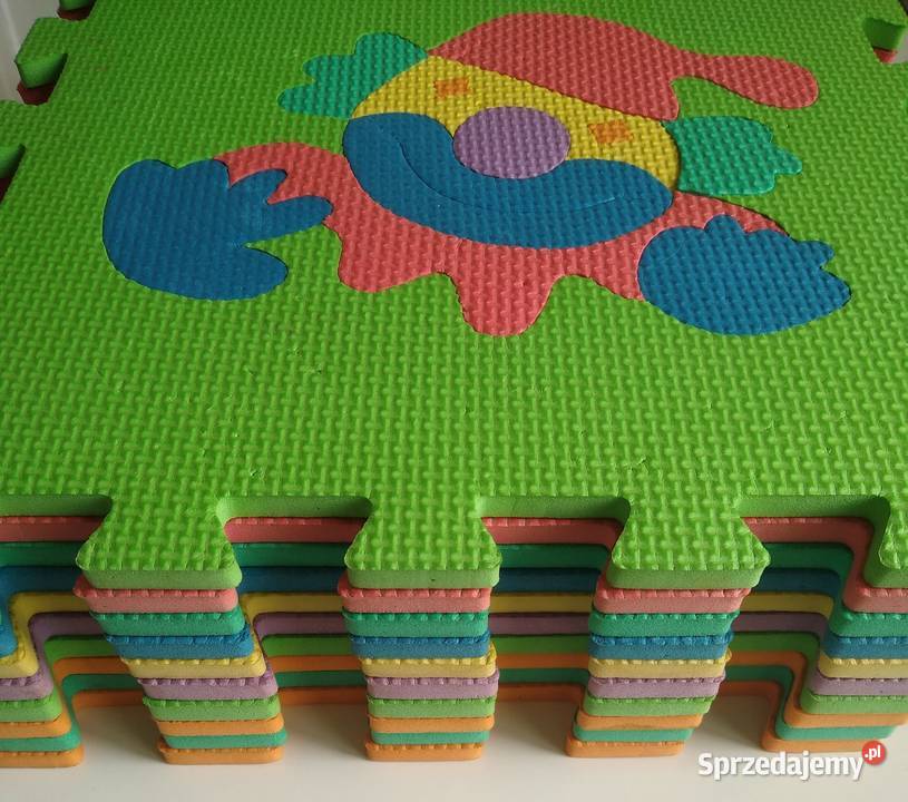 Piankowa mata edukacyjna z motywem zwierzątek