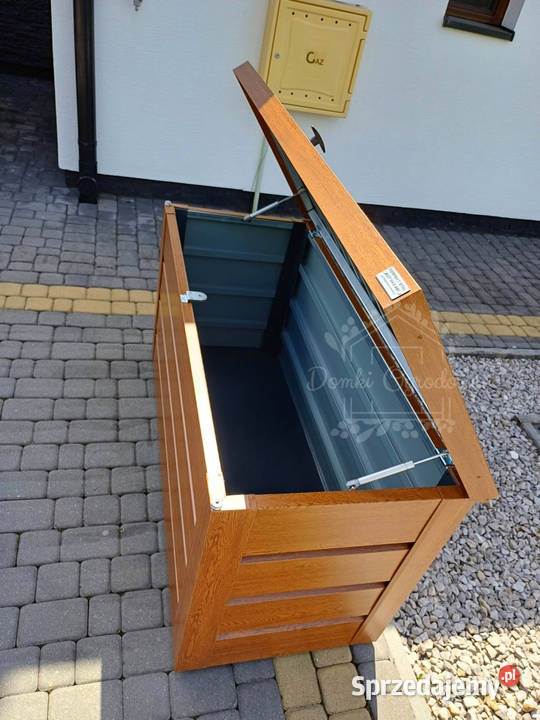 Skrzynia ogrodowa metalowa 150x60x70 złoty dąb sprzedam