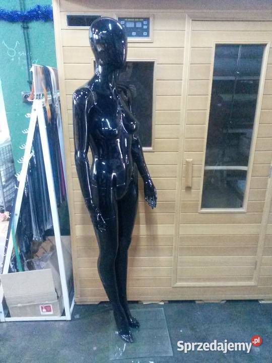 Manekin damski czarny z włókna szklanego Łódź