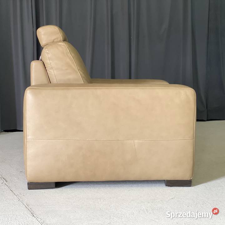 Skórzany fotel relaksacyjny Natuzzi włoski 100cm Budno sprzedam