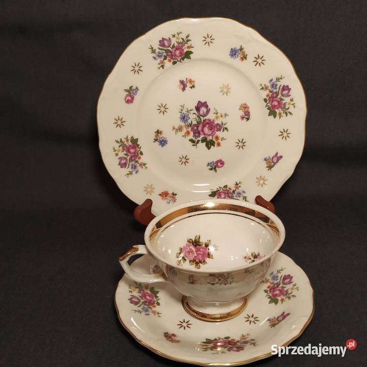 Elegancki Zestaw Śniadaniowy Trio Fine China GDR wielkopolskie Piła sprzedam
