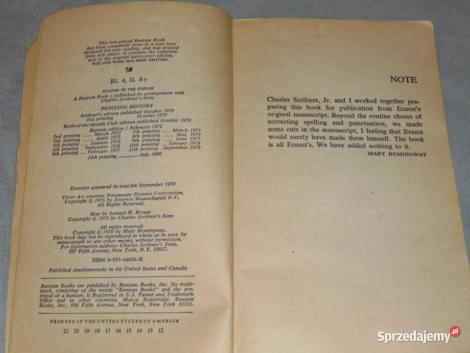 Islands in the Sea Ernest Hemingway Wody na Lublin