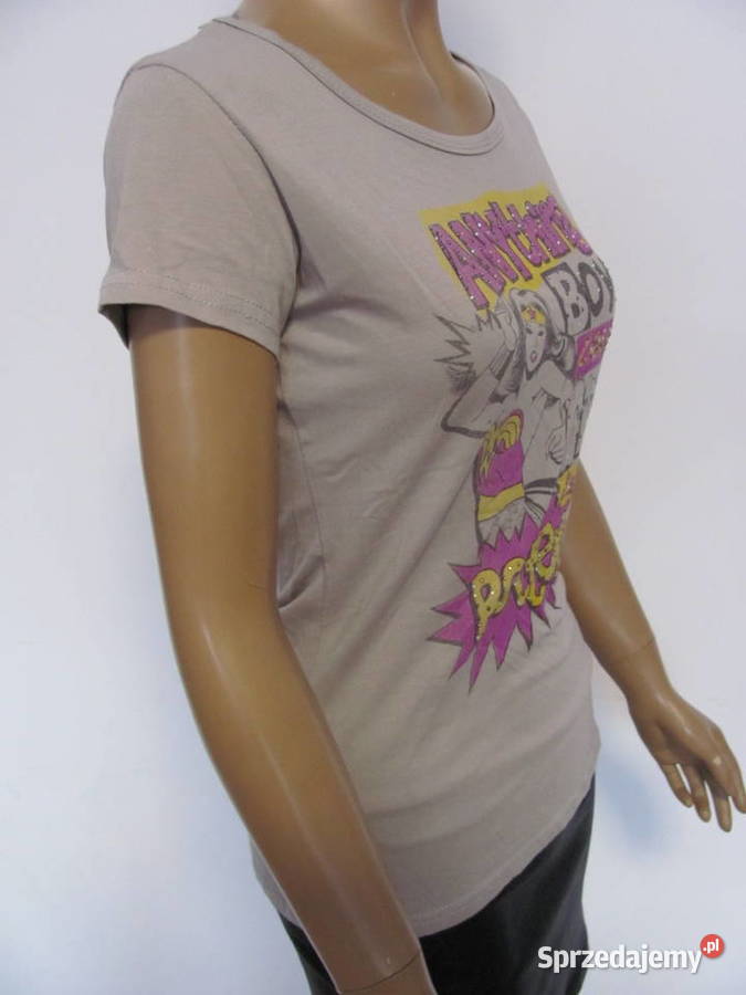 tshirt Antything szara krótki rękaw Topy i koszulki Zamość