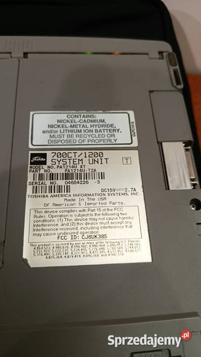 Toshiba 700CT pancerny laptop sprzed lat Warszawa sprzedam