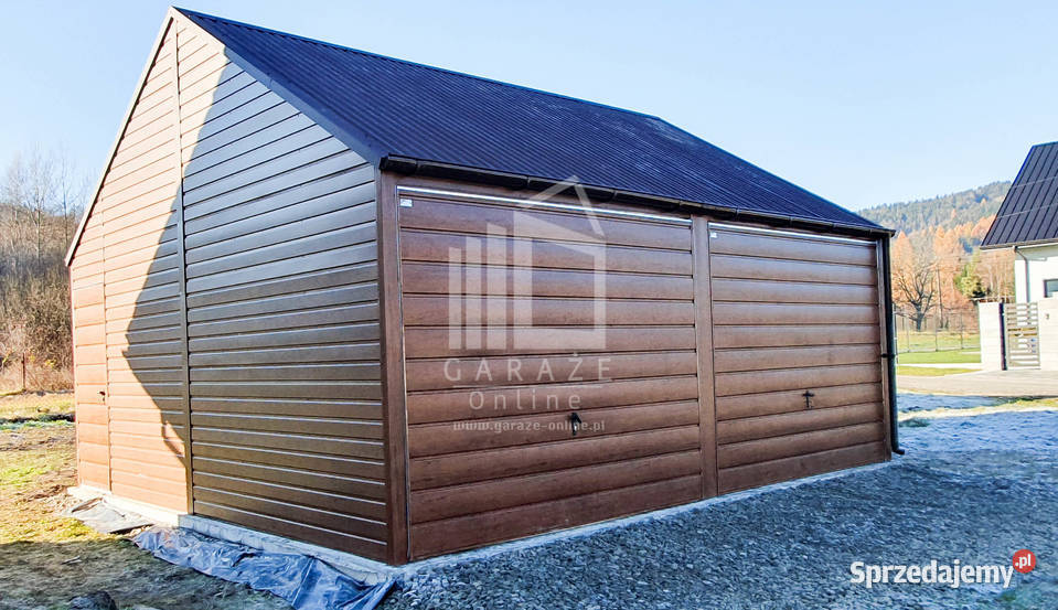 GARAŻ BLASZANY 6m x 6m dwuspad 2x Brama drzwi blacha Lublin sprzedam