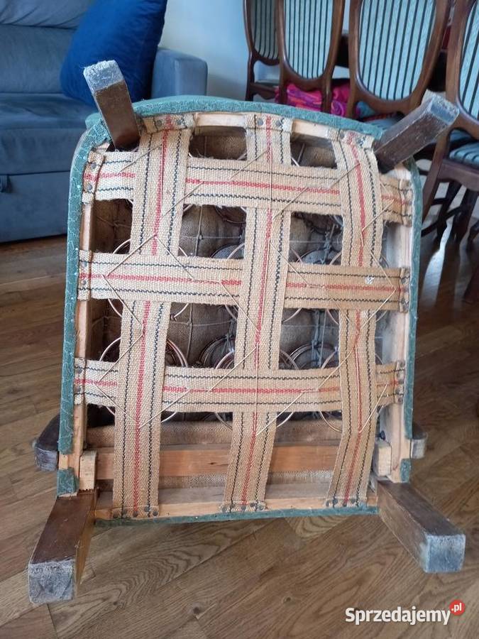 Stary przedwojenny fotel Art Deco vintage Rawicz